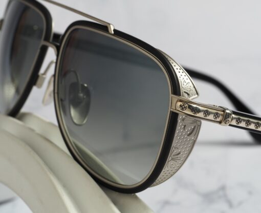 Chrome Hearts Glasses Sunglasses PREYANK – MATTE BLACKMATTE SILVER 1