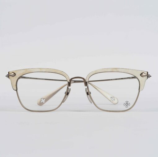 Chrome Hearts Glasses Sunglasses SLUNTRADICTION 52 – WHITE EBONY WOODANTIQUE SILVER 4