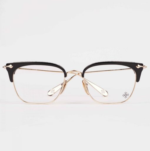 Chrome Hearts Glasses Sunglasses SLUNTRADICTION BLACK GOLD PLATED 1