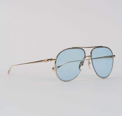 Chrome Hearts Glasses Sunglasses STEPPIN BLU – BLUEGOLD PLATED 1