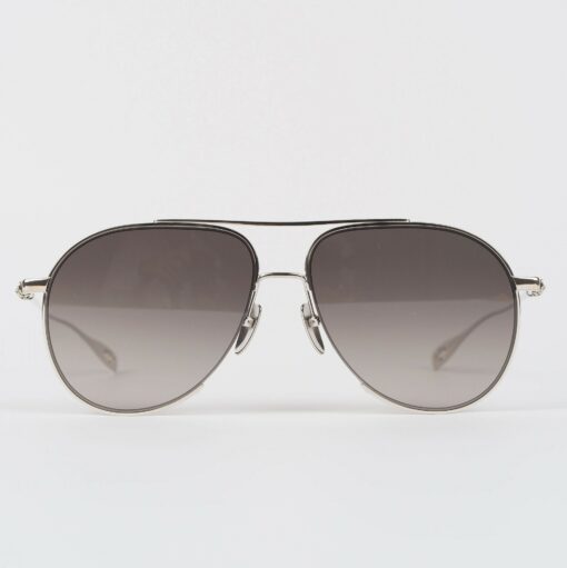 Chrome Hearts Glasses Sunglasses STEPPIN BLU – STAINLESS STEELDARK GREY GRADIENTSILVER 1