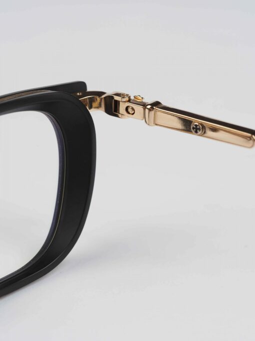 Chrome Hearts Glasses Sunglasses TELEVAGILIST – MATTE BLACK PLASTICGOLD PLATED 4