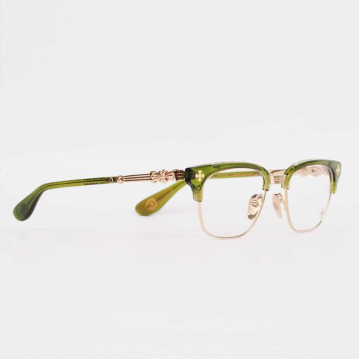 Chrome Hearts glasses BONENNOISSEUR II – DARK OLIVEGOLD PLATED 2