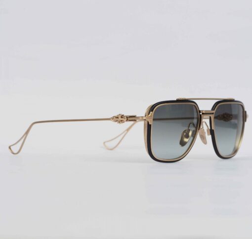 Chrome Hearts glasses Chrome Hearts Sunglasses HUMPSTER – MIDNIGHT BLUEMATTE GOLD PLATED 4