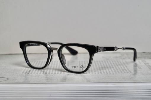 Chrome Hearts glasses Duck Butter BLACKSHINY SILVER 1