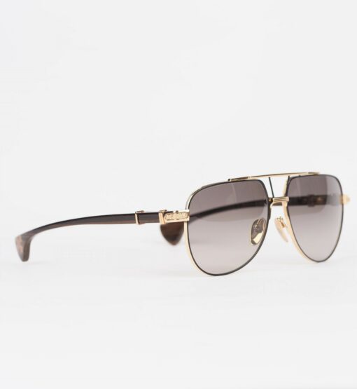 Chrome Hearts glassesSunglasses GRAND BEAST IV – MATTE BLACKBRUSHED SILVERWOOD EBONYWALNUT EBONY 2