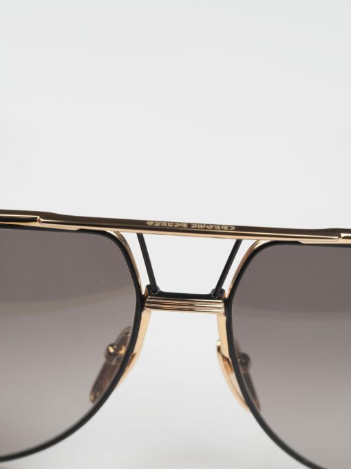 Chrome Hearts glassesSunglasses GRAND BEAST IV – MATTE BLACKBRUSHED SILVERWOOD EBONYWALNUT EBONY 5