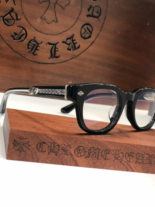 Chrome Hearts Glasses JENNA TAIL YEA Black Silver 4