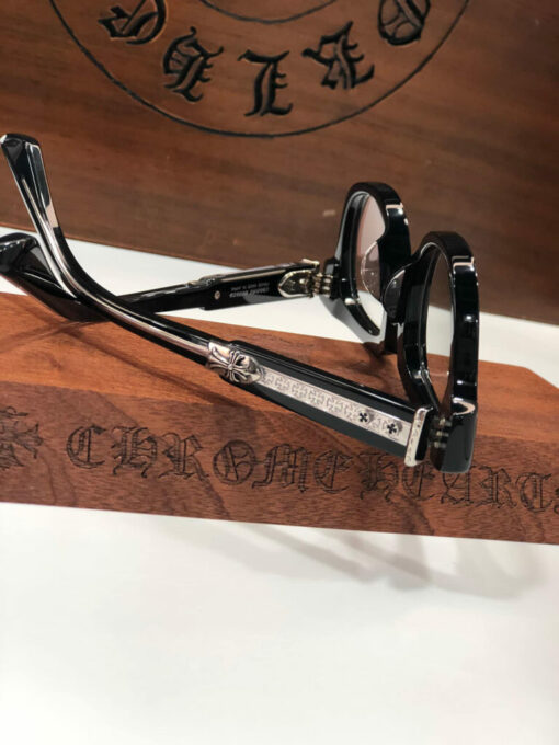 Chrome Hearts Glasses JENNA TAIL YEA Black Silver 6