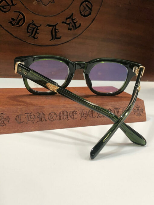 Chrome Hearts Glasses JENNA TAIL YEA DARK OLIVE GOLD 2