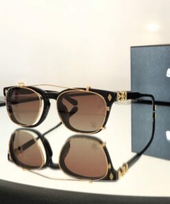 Chrome Hearts Sunglasses frame Pump Me Black Gold Plated