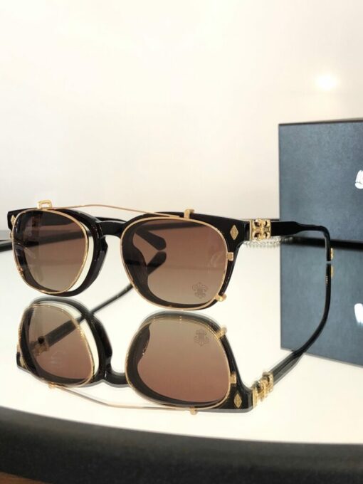 Chrome Hearts Sunglasses frame Pump Me Black Gold Plated