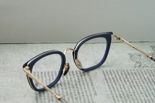 Chrome Hearts Glasses STRAPADICTOME – Blue GOLD PLATED 3